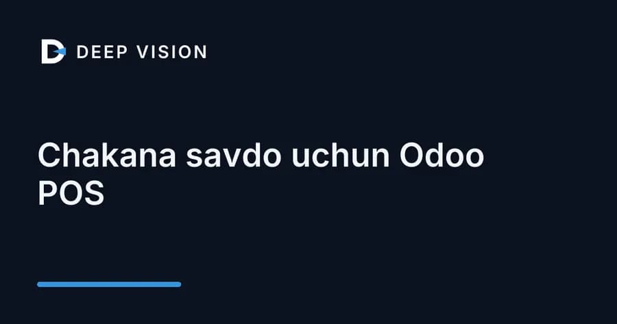 Chakana savdo uchun Odoo POS