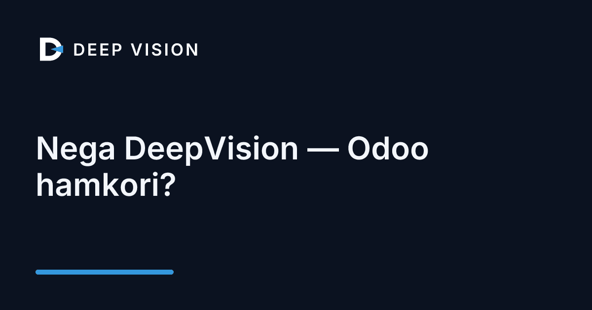 Nega DeepVision — Odoo hamkori?